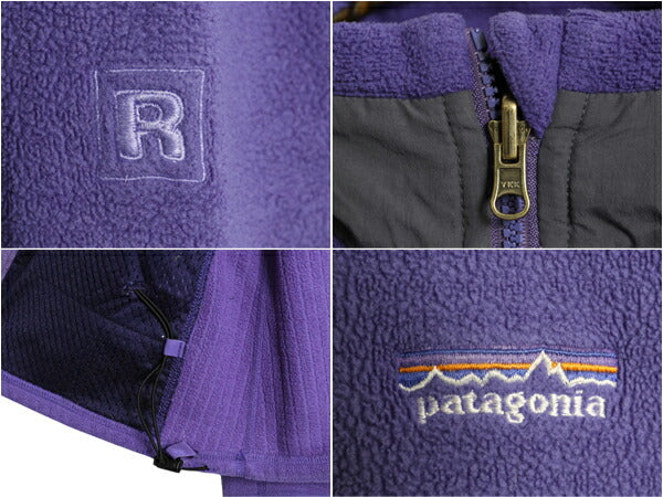 00s 02年製 USA製 パタゴニア R3 ラディアント フリース ジャケット レディース M 古着 オールドPatagonia フルジップ レギュレーター 青紫