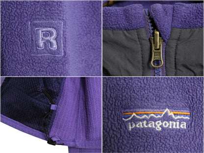 00s 02年製 USA製 パタゴニア R3 ラディアント フリース ジャケット レディース M 古着 オールドPatagonia フルジップ レギュレーター 青紫