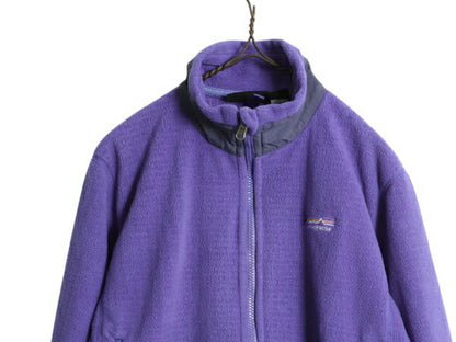 00s 02年製 USA製 パタゴニア R3 ラディアント フリース ジャケット レディース M 古着 オールドPatagonia フルジップ レギュレーター 青紫