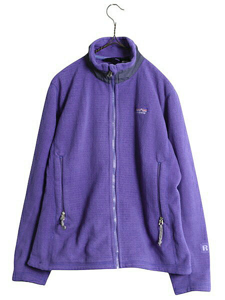 00s 02年製 USA製 パタゴニア R3 ラディアント フリース ジャケット レディース M 古着 オールドPatagonia フルジップ レギュレーター 青紫