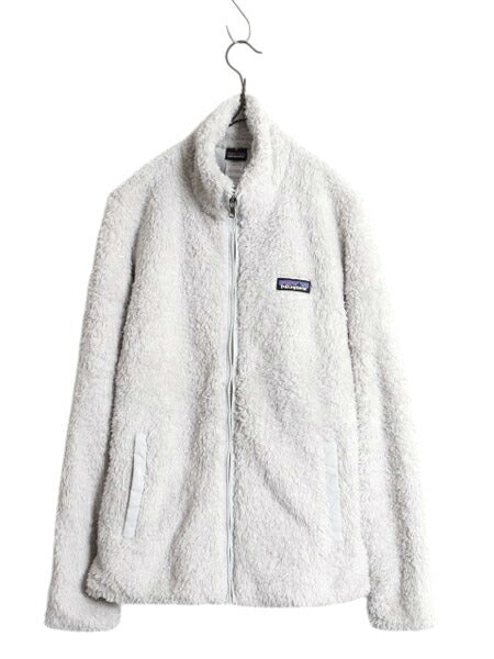14年製 パタゴニア ロスガトス フリース ジャケット レディース S 古着 Patagonia アウトドア フルジップ 毛長 パイル ボア ブルゾン 薄灰