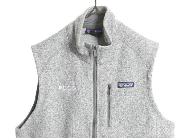 18年製 パタゴニア ベターセーター ベスト メンズ M 古着 Patagonia フリース セーター 前開き フルジップ 企業物 アウトドア 重ね着 杢 灰