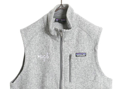 18年製 パタゴニア ベターセーター ベスト メンズ M 古着 Patagonia フリース セーター 前開き フルジップ 企業物 アウトドア 重ね着 杢 灰