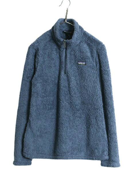 19年製 パタゴニア ロスガトス ハーフジップ メンズ S 古着 Patagonia アウトドア フリース ジャケット プルオーバー 毛長 パイル ボア 紺