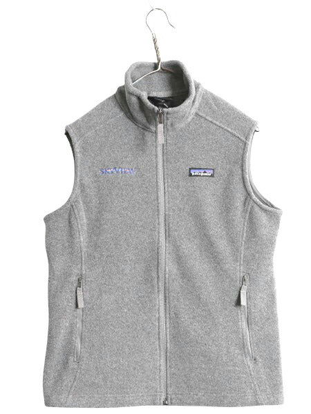 US企画 18年製 パタゴニア クラシック シンチラ フリース ベスト レディース M 古着 Patagonia アウトドア フルジップ 重ね着 廃盤 企業 灰
