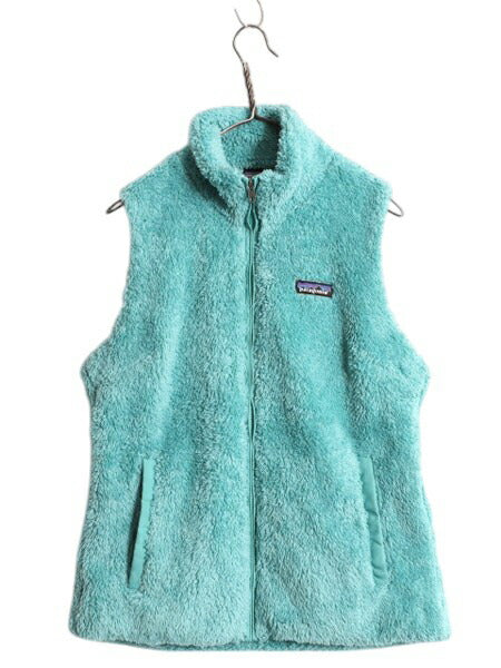 16年製 パタゴニア ロスガトス フリース ベスト レディース L 古着 Patagonia 毛長 パイル ボア 重ね着 フルジップ アウトドア ハイネック