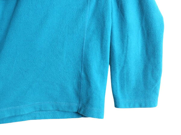 ノースフェイス 長袖 フリース Tシャツ メンズ XL / 古着 The North Face アウトドア ロンT ハーフジップ ハイネック 大きいサイズ 薄手 青