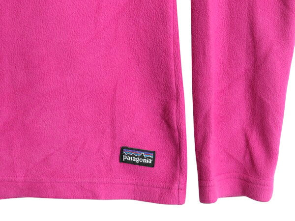 11年製 パタゴニア マイクロD ハーフジップ フリース プルオーバー レディース XS / Patagonia ロンT 長袖 Tシャツ ハイネック 薄手 ピンク