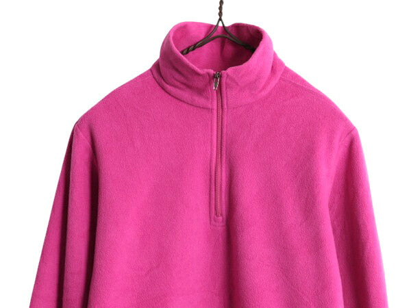 11年製 パタゴニア マイクロD ハーフジップ フリース プルオーバー レディース XS / Patagonia ロンT 長袖 Tシャツ ハイネック 薄手 ピンク