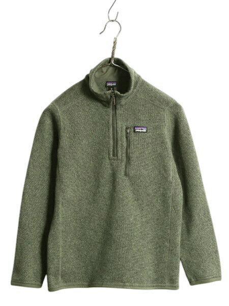 パタゴニア ベターセーター ハーフジップ ボーイズ M 140cm程 キッズ 子供 19年製 Patagonia アウトドア フリース ブルゾン ジャケット 緑