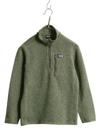 パタゴニア ベターセーター ハーフジップ ボーイズ M 140cm程 キッズ 子供 19年製 Patagonia アウトドア フリース ブルゾン ジャケット 緑