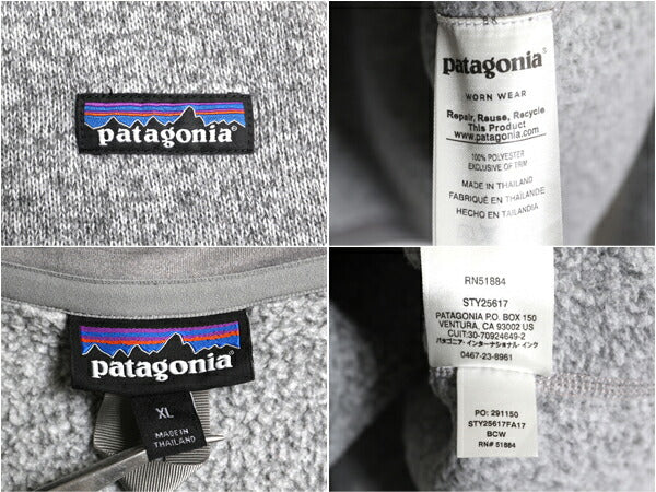パタゴニア ベターセーター ハーフジップ レディース XL 17年製 Patagonia ニット フリース ジャケット プルオーバー ジャンパー 裏起毛 灰