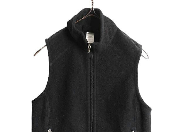 パタゴニア シンチラ フリース ベスト レディース XS / 古着 Patagonia アウトドア フルジップ 重ね着 前開き ハイネック ワンポイント 黒