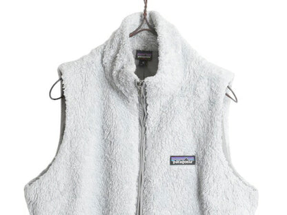 パタゴニア ロスガトス フリース ベスト レディース M / 15年製 Patagonia 毛長 パイル ボア 重ね着 フルジップ アウトドア ハイネック 灰