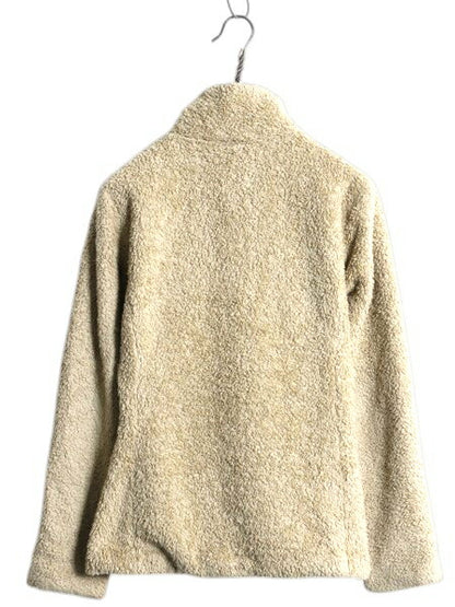 パタゴニア ロスガトス フリース ジャケット レディース XS 14年製 Patagonia アウトドア フルジップ 毛長 パイル ボア ブルゾン ベージュ