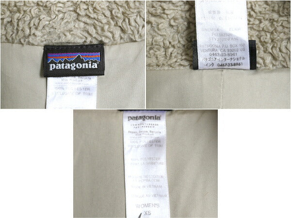 パタゴニア ロスガトス フリース ジャケット レディース XS 14年製 Patagonia アウトドア フルジップ 毛長 パイル ボア ブルゾン ベージュ