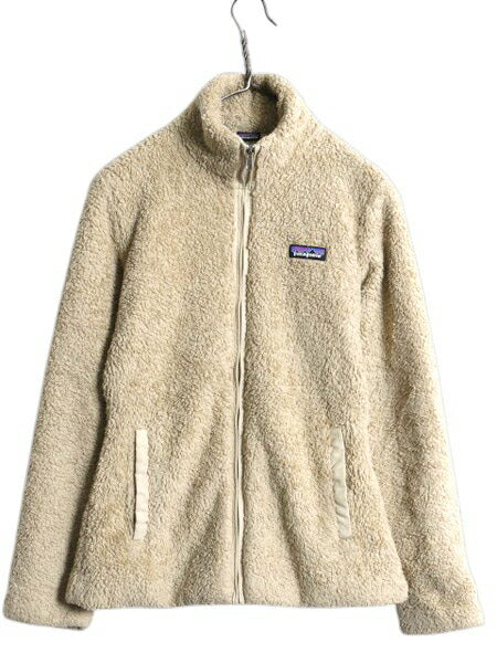 パタゴニア ロスガトス フリース ジャケット レディース XS 14年製 Patagonia アウトドア フルジップ 毛長 パイル ボア ブルゾン ベージュ
