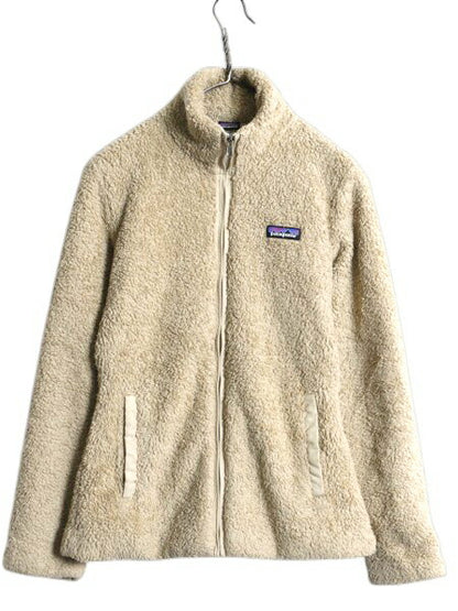 パタゴニア ロスガトス フリース ジャケット レディース XS 14年製 Patagonia アウトドア フルジップ 毛長 パイル ボア ブルゾン ベージュ
