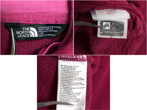 ノースフェイス プリント スウェット フード パーカー レディース L The North Face プルオーバー 裏起毛 トレーナー アウトドア ツートン