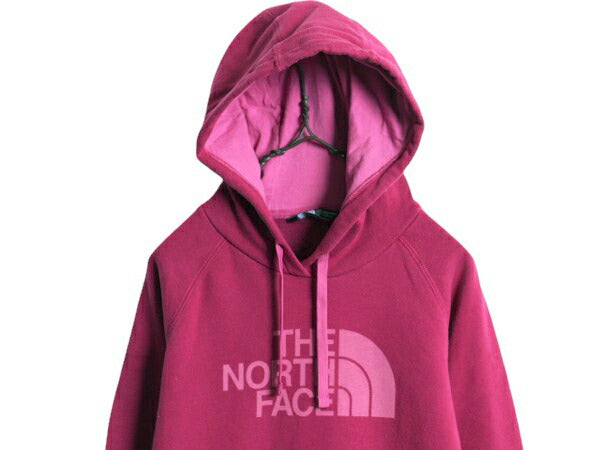 ノースフェイス プリント スウェット フード パーカー レディース L The North Face プルオーバー 裏起毛 トレーナー アウトドア ツートン