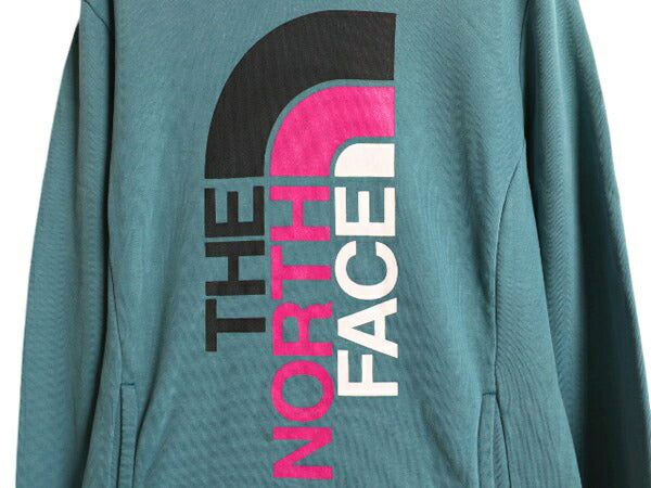 ノースフェイス プリント スウェット フード パーカー レディース М The North Face プルオーバー 裏起毛 トレーナー アウトドア ツートン
