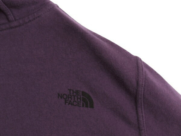ノースフェイス ロゴ プリント スウェット フード パーカー メンズ М 古着 The North Face プルオーバー 裏起毛 トレーナー アウトドア 紫