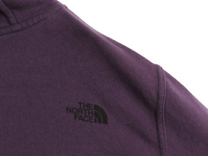 ノースフェイス ロゴ プリント スウェット フード パーカー メンズ М 古着 The North Face プルオーバー 裏起毛 トレーナー アウトドア 紫