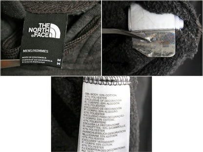 ノースフェイス プリント スウェット フード パーカー メンズ M / 古着 The North Face プルオーバー トレーナー 裏起毛 アウトドア 濃灰