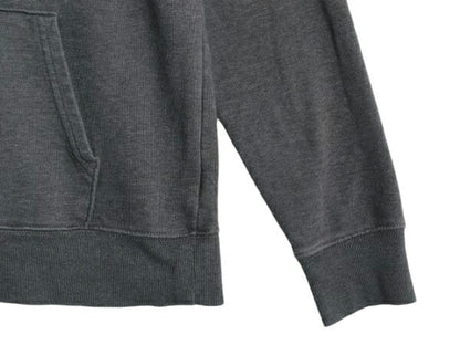 ノースフェイス プリント スウェット フード パーカー メンズ M / 古着 The North Face プルオーバー トレーナー 裏起毛 アウトドア 濃灰