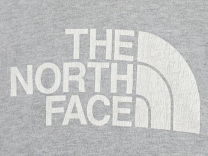 ノースフェイス プリント スウェット フード パーカー メンズ M 古着 The North Face プルオーバー 裏起毛 トレーナー アウトドア 薄手 灰