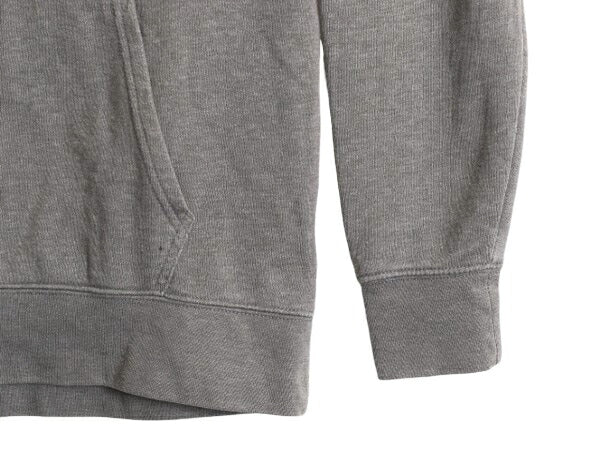 ノースフェイス 両面 プリント スウェット フード パーカー メンズ M 古着 The North Face プルオーバー 裏起毛 トレーナー アウトドア 灰