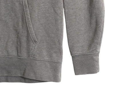 ノースフェイス 両面 プリント スウェット フード パーカー メンズ M 古着 The North Face プルオーバー 裏起毛 トレーナー アウトドア 灰
