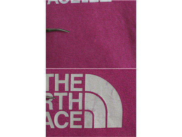US企画 ノースフェイス ロゴ プリント スウェット フード パーカー レディース М 古着 The North Face プルオーバー 裏起毛 トレーナー 紫