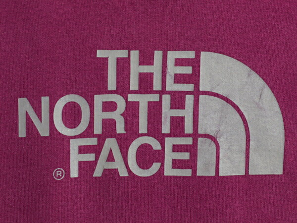 US企画 ノースフェイス ロゴ プリント スウェット フード パーカー レディース М 古着 The North Face プルオーバー 裏起毛 トレーナー 紫