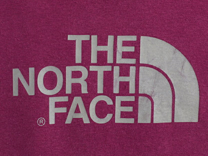 US企画 ノースフェイス ロゴ プリント スウェット フード パーカー レディース М 古着 The North Face プルオーバー 裏起毛 トレーナー 紫