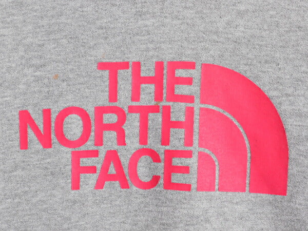 US企画 ノースフェイス プリント スウェット フード パーカー レディース L / The North Face プルオーバー 裏起毛 トレーナー ツートン 灰
