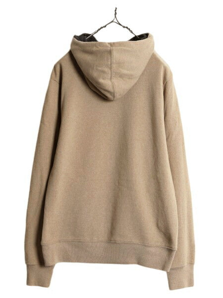 ノースフェイス プリント スウェット フード パーカー メンズ S 古着 The North Face プルオーバー トレーナー 裏起毛 アウトドア ツートン