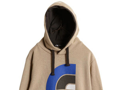 ノースフェイス プリント スウェット フード パーカー メンズ S 古着 The North Face プルオーバー トレーナー 裏起毛 アウトドア ツートン