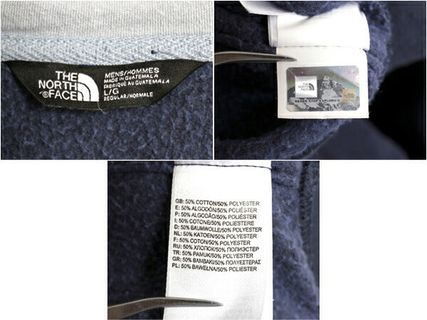 ノースフェイス フルジップ プリント スウェット フード パーカー メンズ L / 古着 The North Face アウトドア トレーナー 裏起毛 ツートン
