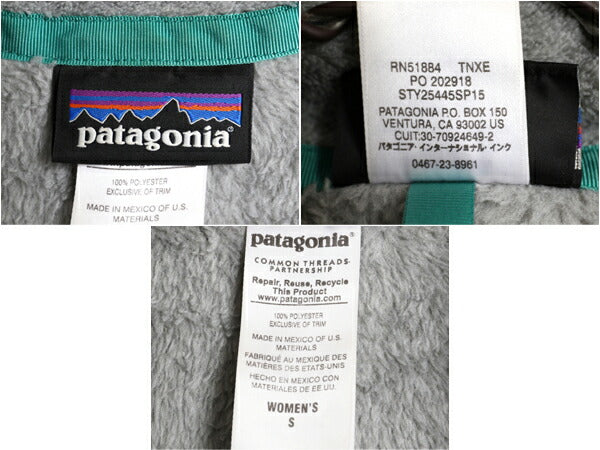 15年製 パタゴニア リツール ベスト レディース S / 古着 Patagonia フルジップ フリース 重ね着 前開き ハイネック スナップT アウトドア