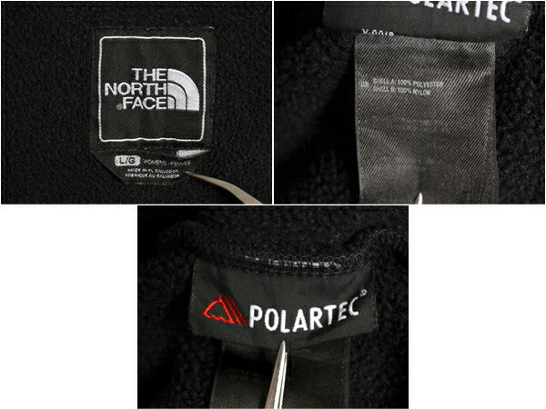 ノースフェイス デナリ ジャケット レディース L 古着 The North Face DENALI アウトドア フリース ナイロン ブルゾン ブラック フルジップ