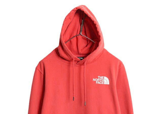 US企画 ノースフェイス 両面 プリント スウェット フード パーカー メンズ S The North Face 裏起毛 トレーナー アウトドア プルオーバー