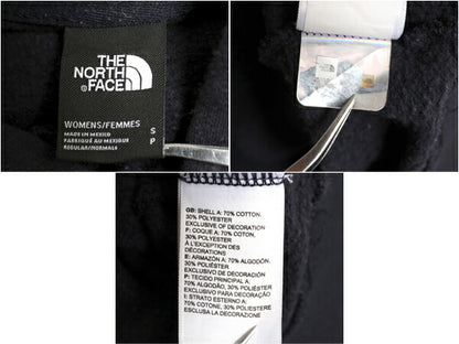 ノースフェイス プリント スウェット フード パーカー レディース S / The North Face プルオーバー 裏起毛 トレーナー ベア イラスト 濃紺
