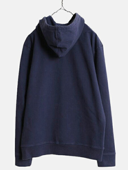 19年製 パタゴニア プリント スウェット フード パーカー メンズ L / Patagonia トレーナー プルオーバー ストレッチ アウトドア 裏起毛 紺
