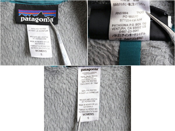 14年製 パタゴニア リツール ベスト レディース S 古着 Patagonia フルジップ フリース 重ね着 前開き ハイネック スナップT アウトドア 灰