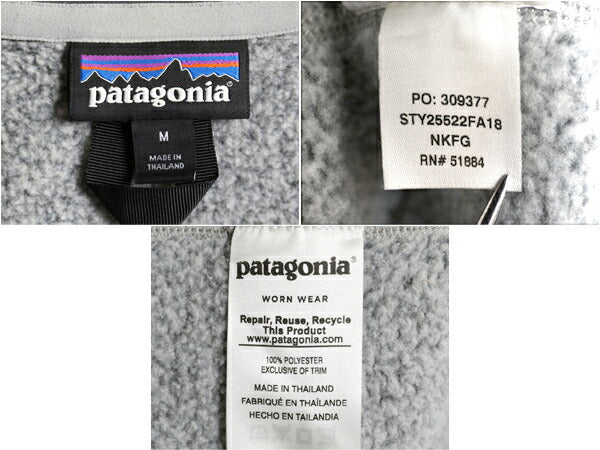 18年製 パタゴニア ベターセーター ハーフジップ メンズ M / Patagonia アウトドア フリース ジャケット プルオーバー ハイネック ツートン