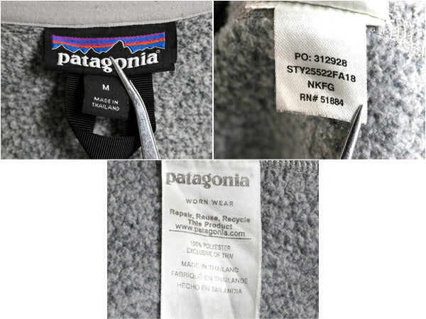 18年製 パタゴニア ベターセーター ハーフジップ メンズ M Patagonia アウトドア フリース ジャケット プルオーバー ハイネック ツートン
