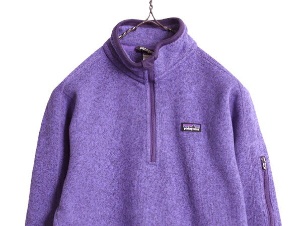 14年製 パタゴニア ベターセーター ハーフジップ レディース S 古着 Patagonia アウトドア フリース ジャケット プルオーバー ブルゾン 紫