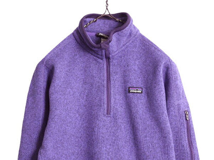 14年製 パタゴニア ベターセーター ハーフジップ レディース S 古着 Patagonia アウトドア フリース ジャケット プルオーバー ブルゾン 紫