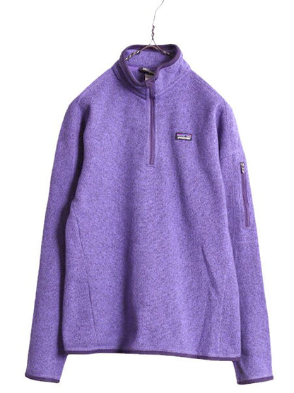 14年製 パタゴニア ベターセーター ハーフジップ レディース S 古着 Patagonia アウトドア フリース ジャケット プルオーバー ブルゾン 紫